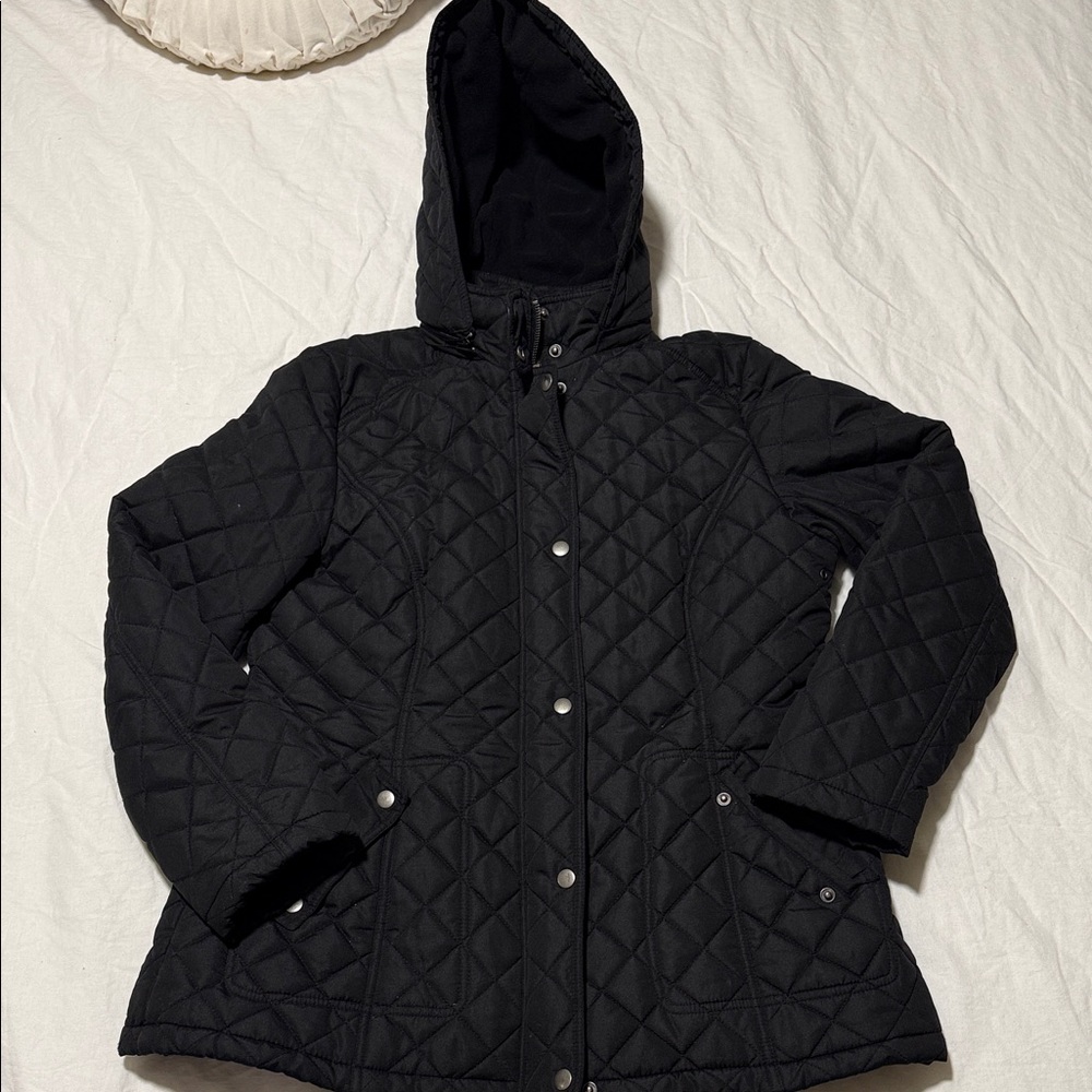 G.H. Bass & Co. Black Quilted Hooded Jacket